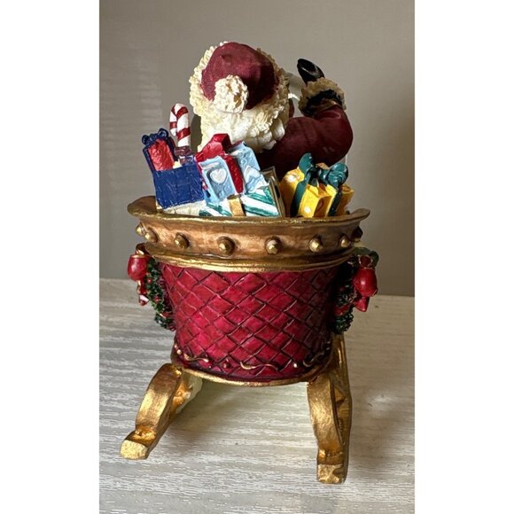 Kirkland Rocking Waterglobe Snow Globe 4x4" Santa in Sleigh Christmas Decor - Picture 6 of 11